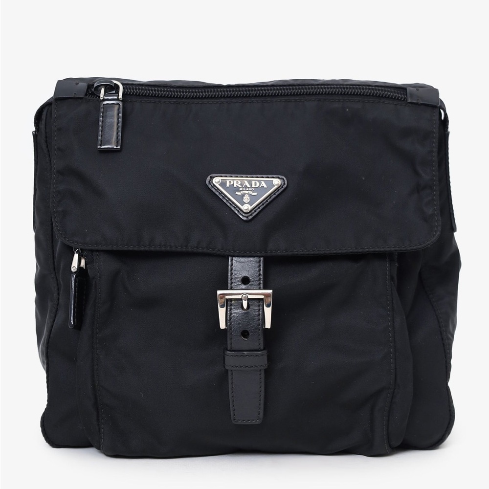 Prada Black Nylon Men's Unisex crossbody